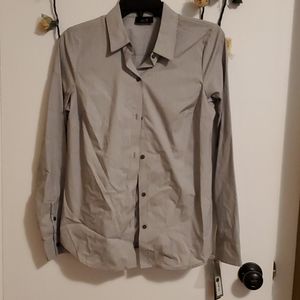 Small pinstriped business button-up blouse